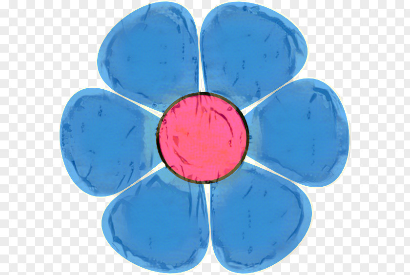 Electric Blue Petal Circle Design PNG