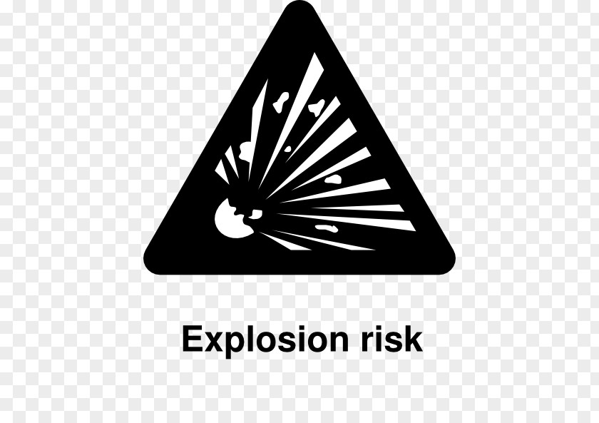 Explosion Explosive Material Hazard Warning Sign Label PNG