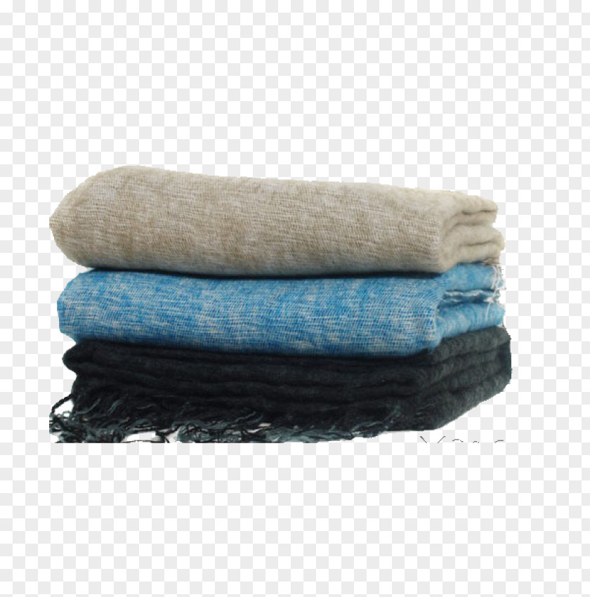 Towel Turquoise Wool PNG