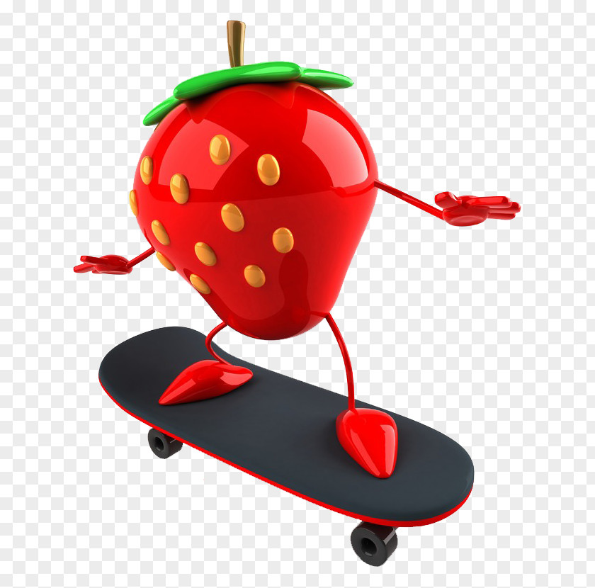 Skateboard Strawberries Juice Donggang, Liaoning Strawberry Pie Smoothie Shortcake PNG