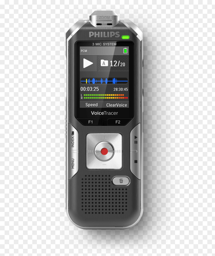 Voice Recorder Microphone Digital Audio Dictation Machine Philips Tracer DVT2510 PNG