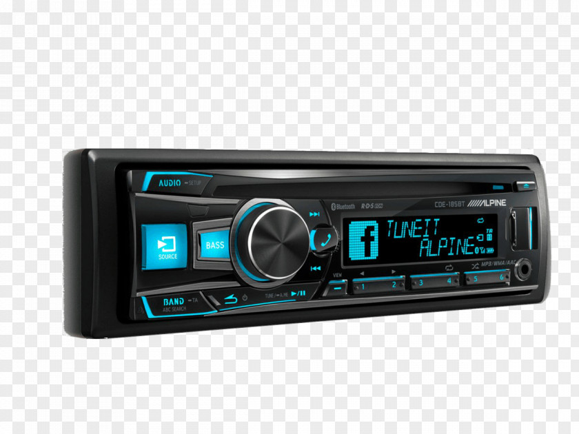 Alpine Car Vehicle Audio Electronics Bluetooth Tuner PNG