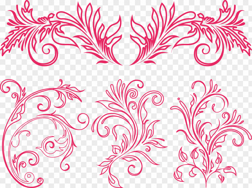Chinese Vintage Lace Ornament Flower Floral Design PNG