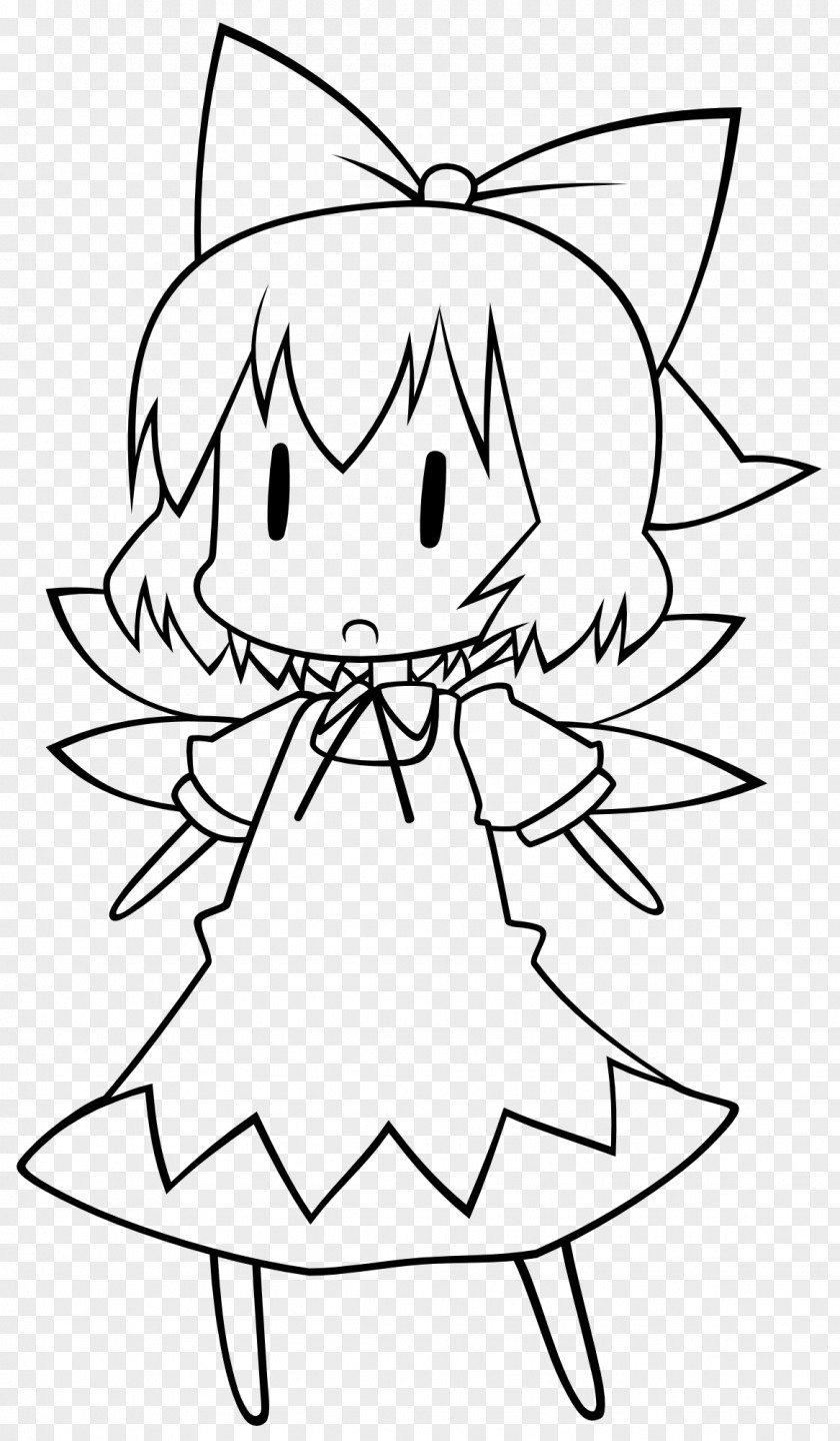 Drawing Board Cirno Touhou Project Character Line Art Clip PNG