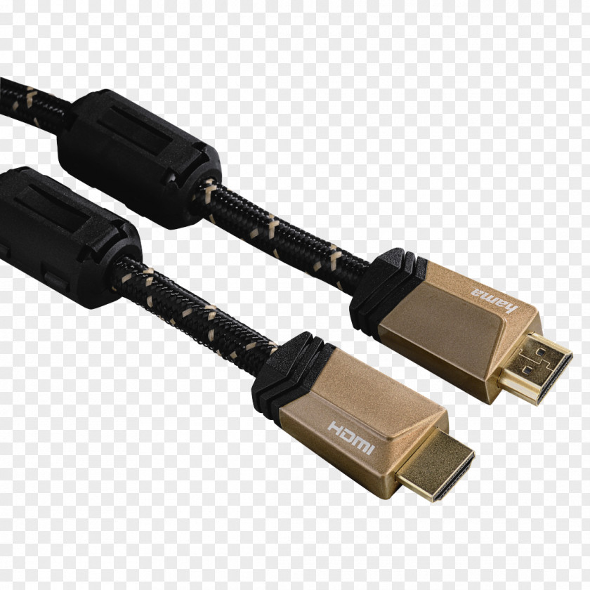Cable Hama HDMI Black Electrical Connector Cavo Audio PNG