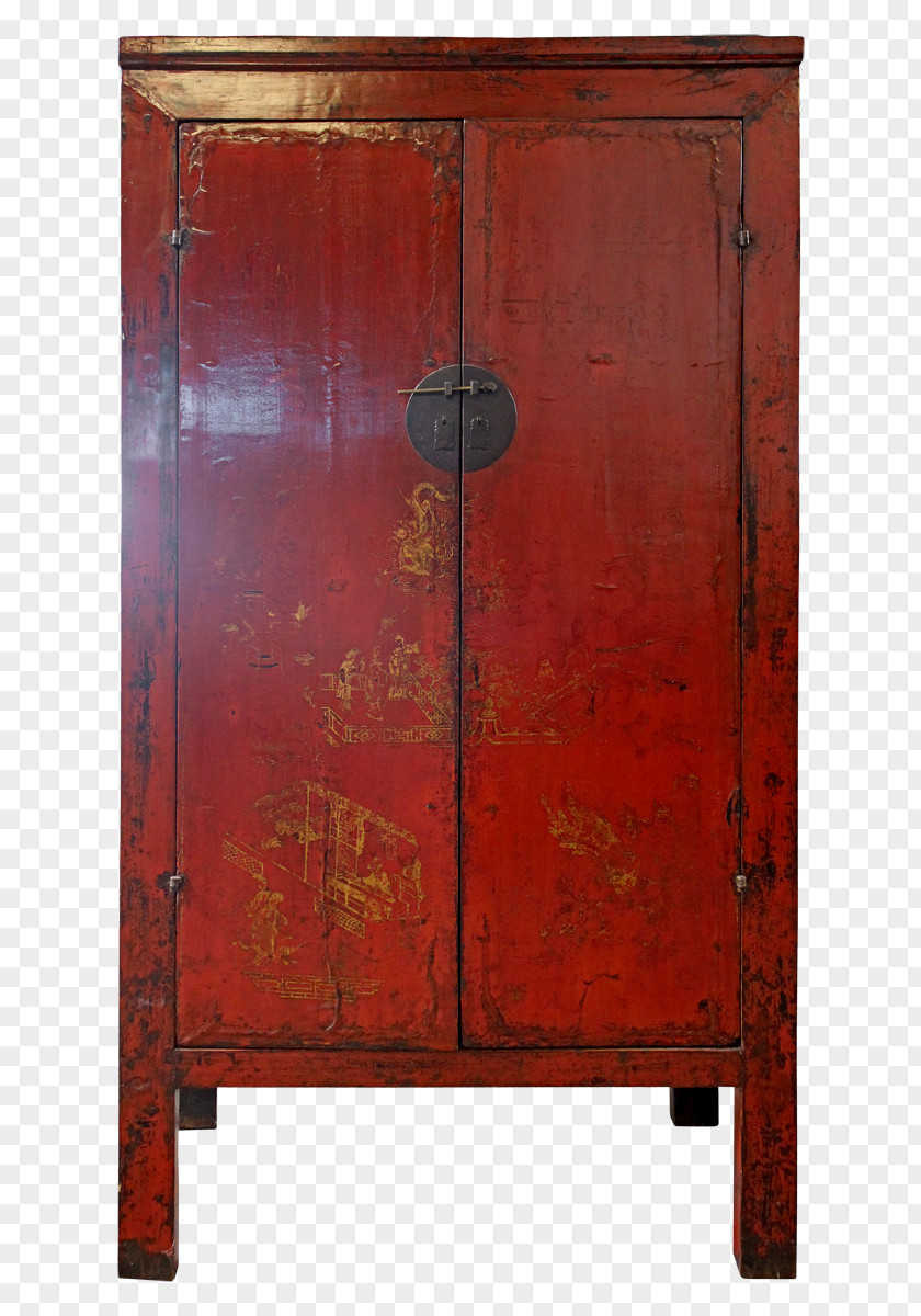 Chinoiserie Furniture Cupboard Armoires & Wardrobes Chiffonier Wood Stain PNG