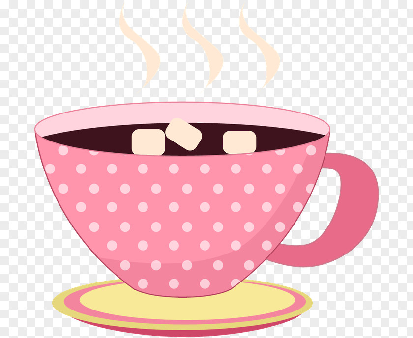 Coffee Cup Polka Dot PNG