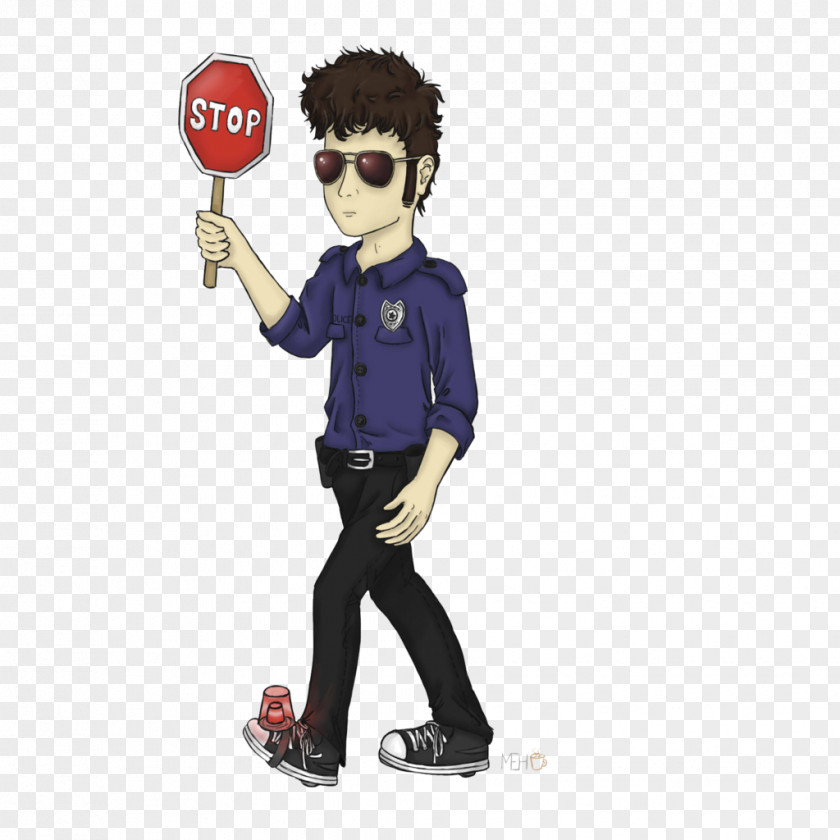 Cop Drawing Figurine Cartoon Shoe PNG