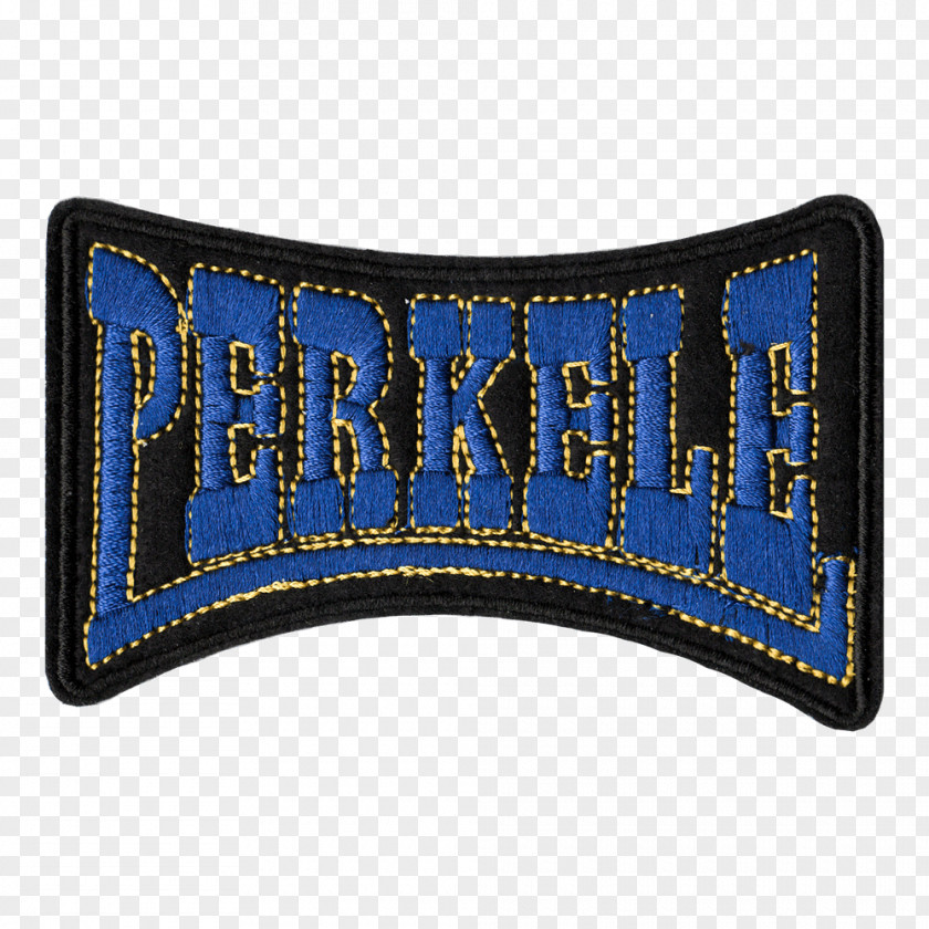 Embroidered Patch Brand Electric Blue Font PNG