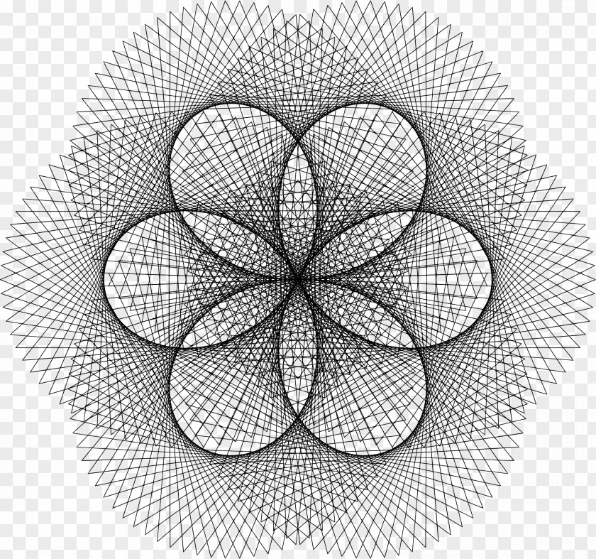 Fibonacci Spirograph Clip Art PNG