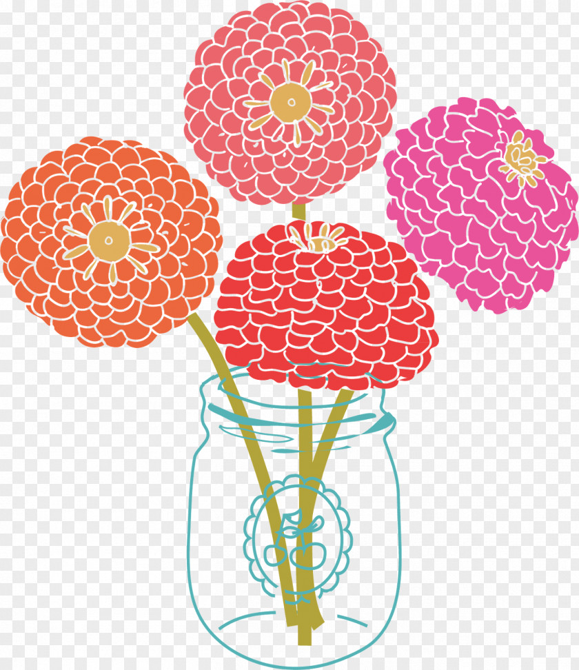 Mason Jar Flower Floral Design Art Clip PNG