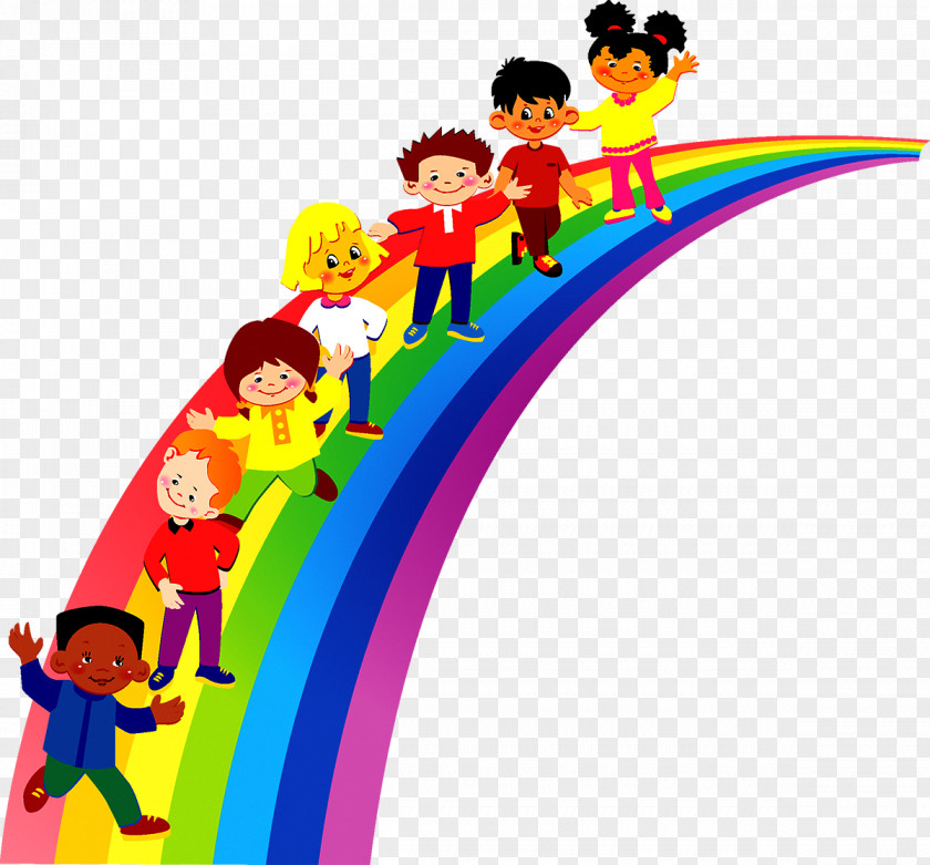 Rainbow Children Pre-school Kindergarten Information Clip Art PNG