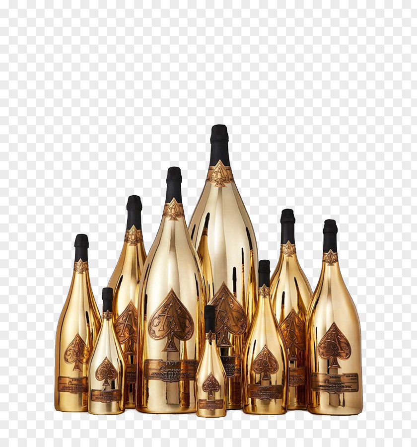 Champagne Rosé Sparkling Wine Armand De Brignac PNG