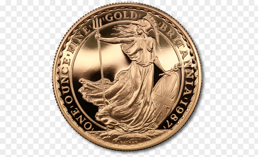 Coin Gold Royal Mint Britannia PNG