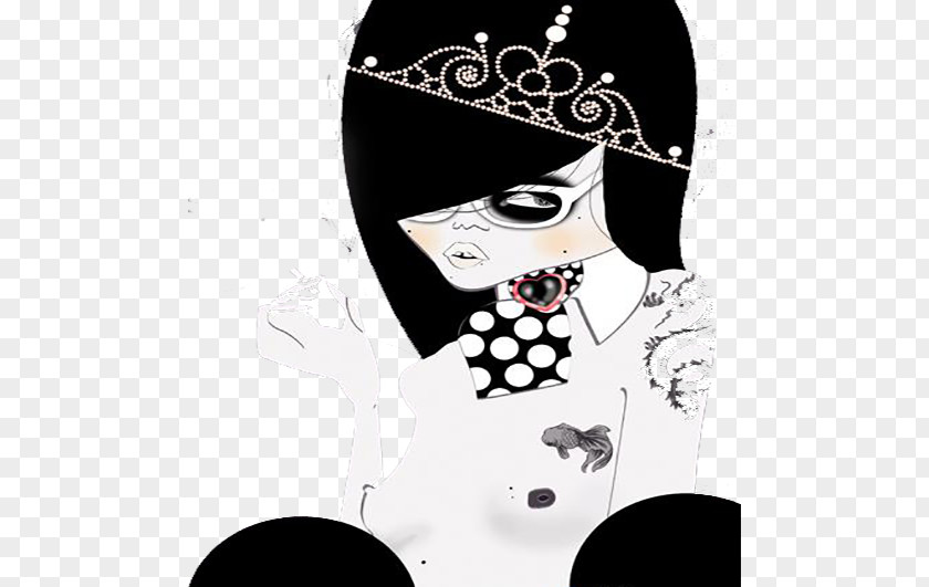 Visual Arts Black And White Graphic Design Illustration PNG arts and white design Illustration, queen girl illustrator clipart PNG