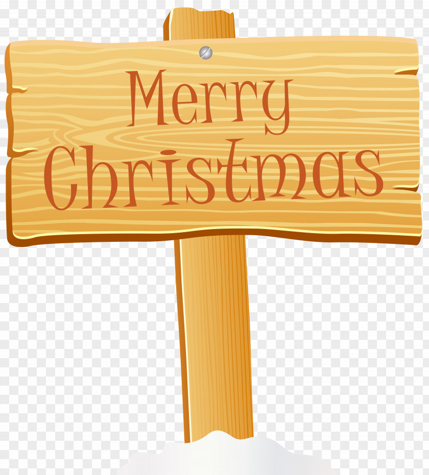 Merry Christmas Wooden Sign Clip Art Image PNG
