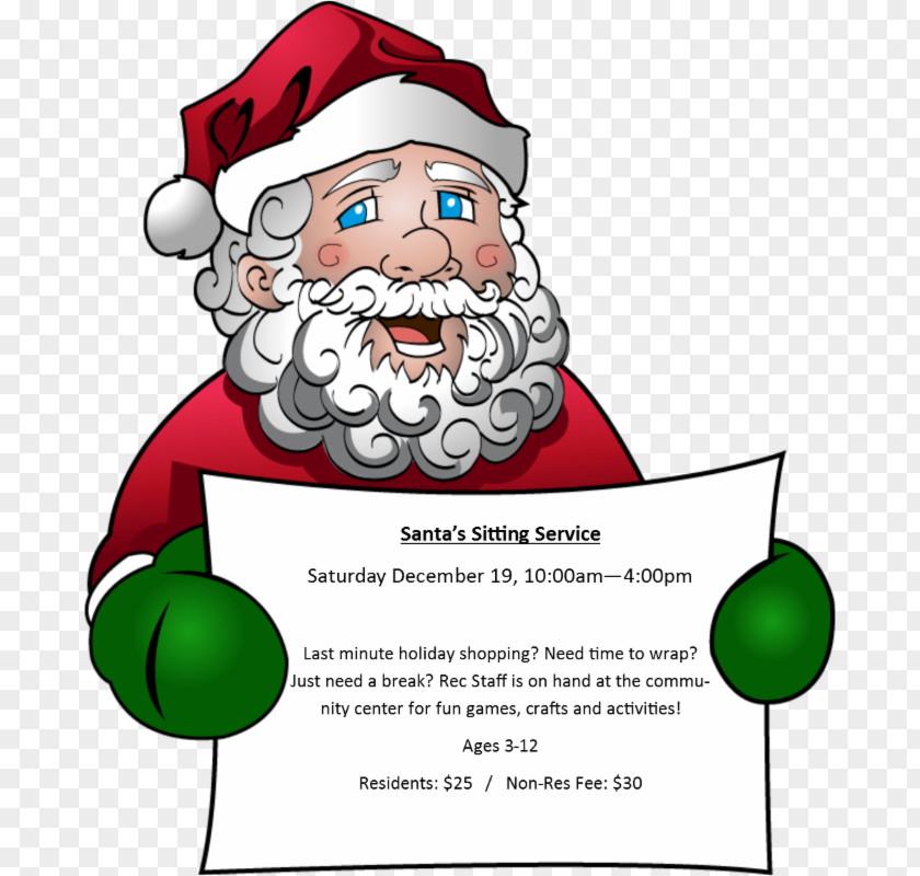 Hurry Santa Claus Christmas Santa's Workshop Clip Art PNG