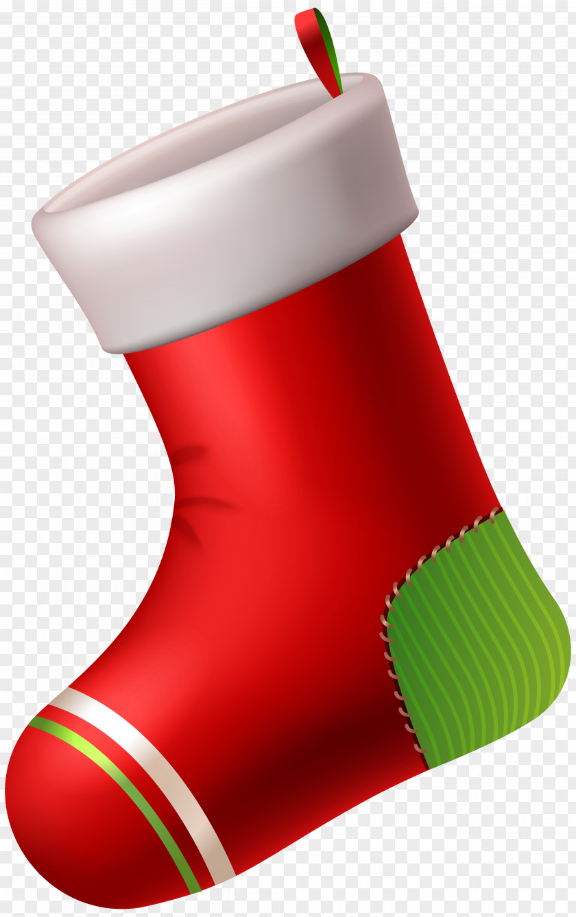 Red Christmas Stocking Clip Art Santa Claus Candy Cane PNG
