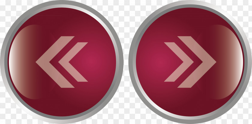 Round Metal Border Element Button PNG