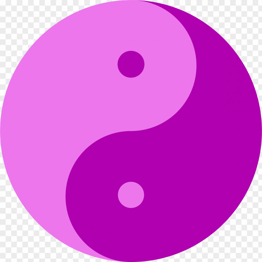Yin Yang And Magenta Purple Clip Art PNG