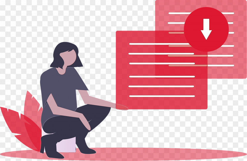 Pink Sitting Kneeling PNG