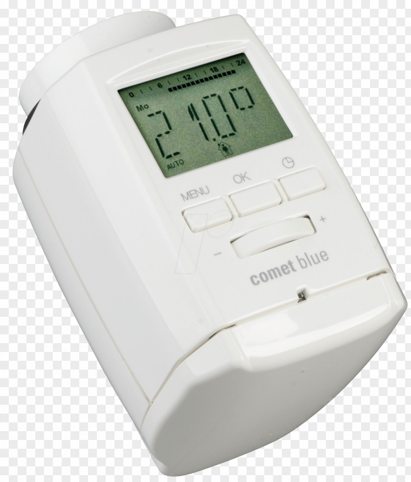 Comet Eurotronic Z-Wave Heating Thermostat Thermostatic Radiator Valve Energy Conservation Wireless Head Electronical Eqiva CC-R PNG