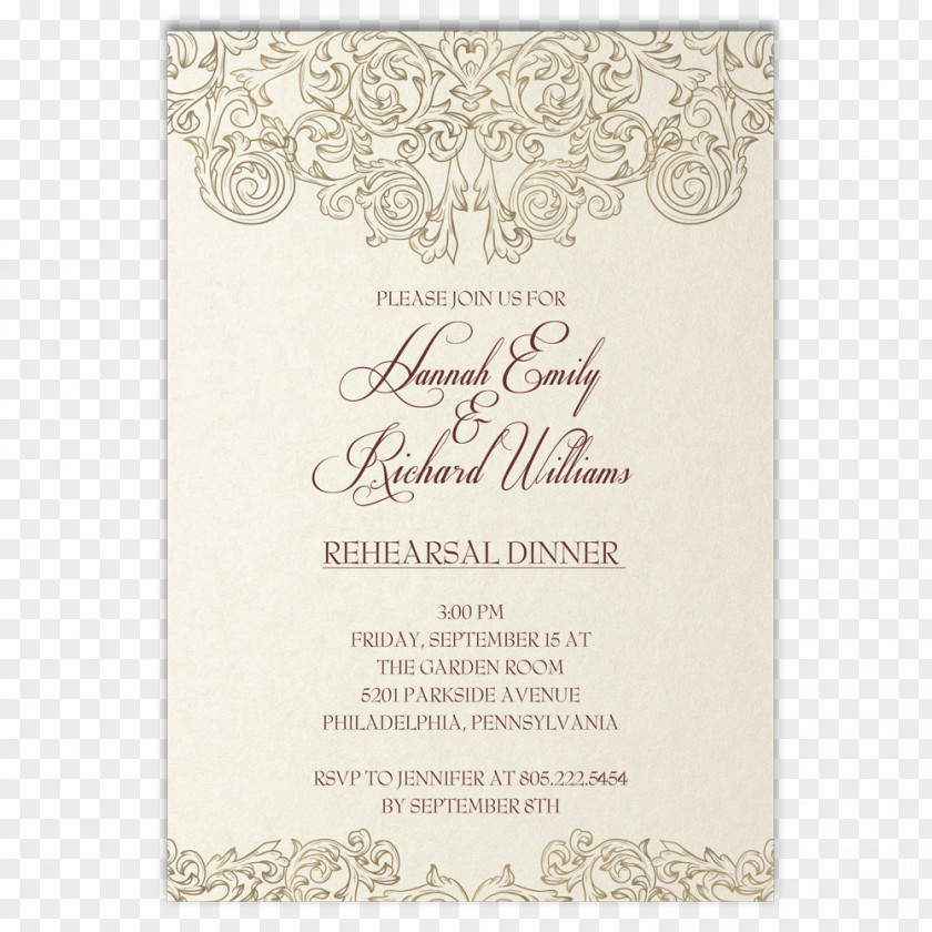 Rehearsal Dinner Wedding Invitation Suite Party PNG