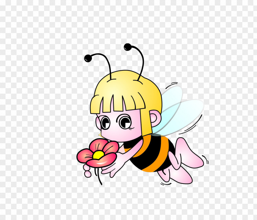 Bee Holding Flowers Apidae Apis Florea Nectar Honeycomb PNG