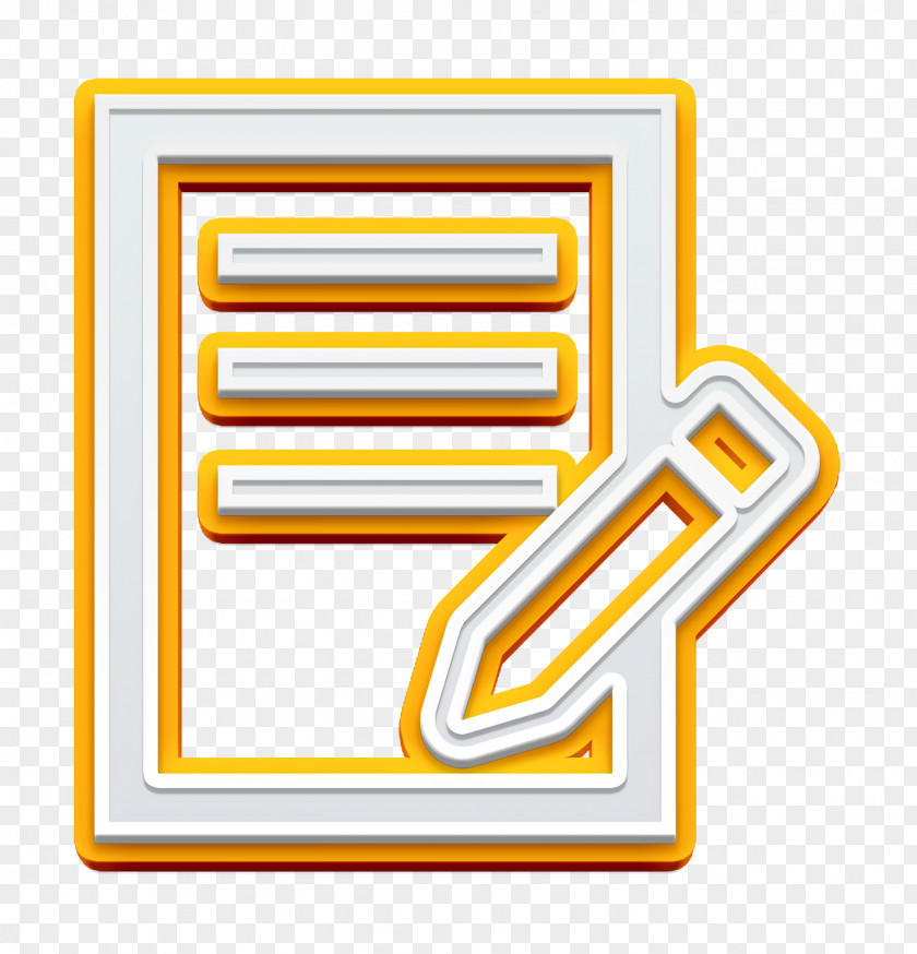 Pencil Writing On A Paper Icon Text Dashboard PNG