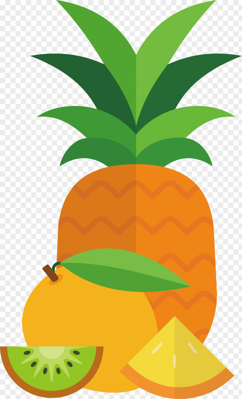 Yellow Pineapple Vector Clip Art PNG