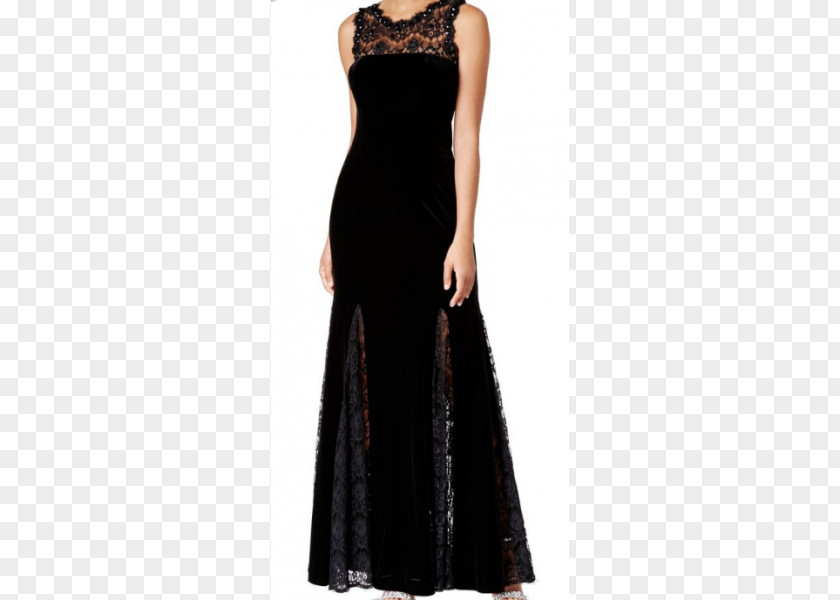 Dress Little Black Gown Formal Wear Sleeve PNG