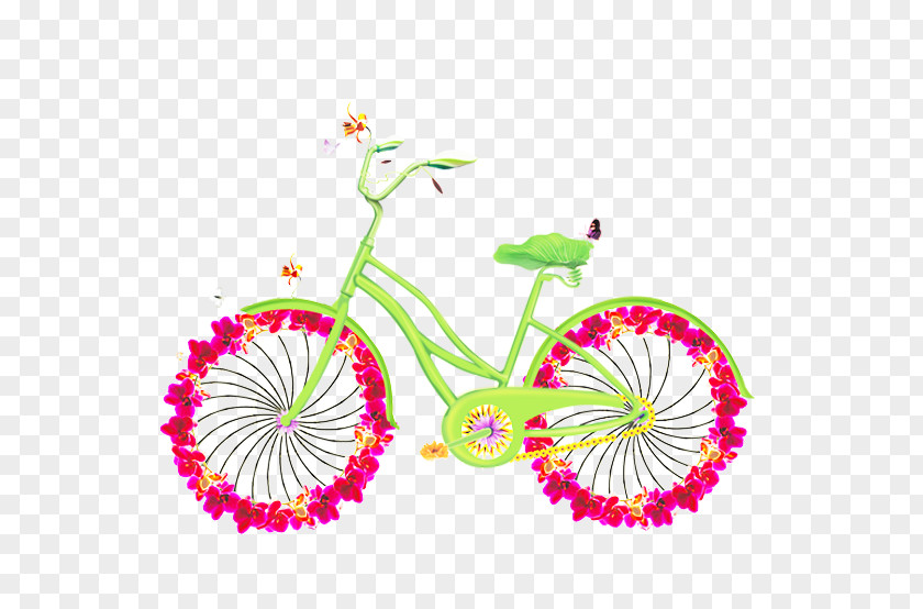 Flowers Do Cycling Bicycle Designer PNG