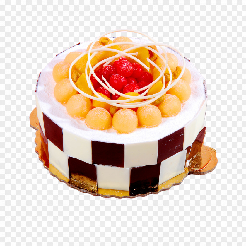 Melon Balls Chocolate Cake Birthday Shortcake Pastry Dessert PNG