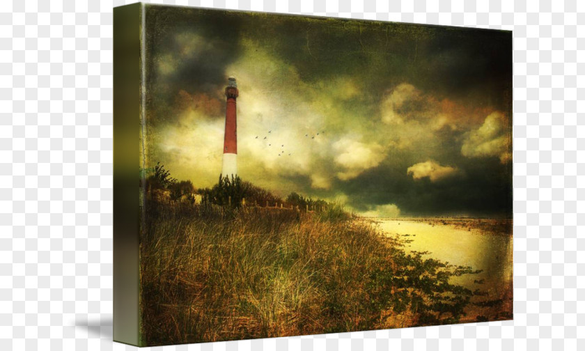 Painting Barnegat Lighthouse State Park Picture Frames Gallery Wrap PNG