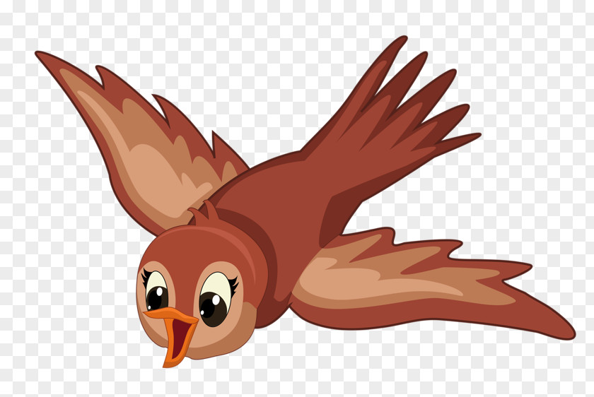 Cartoon Sparrow Bird Illustration PNG