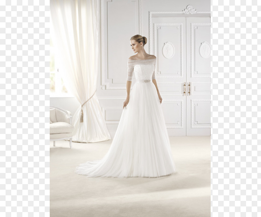 Dress Wedding Sleeve Bride Neckline PNG