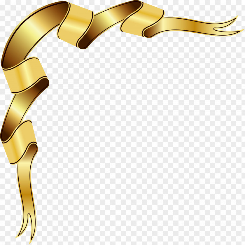 Gold Ribbon Vector Design Text Box Clip Art PNG