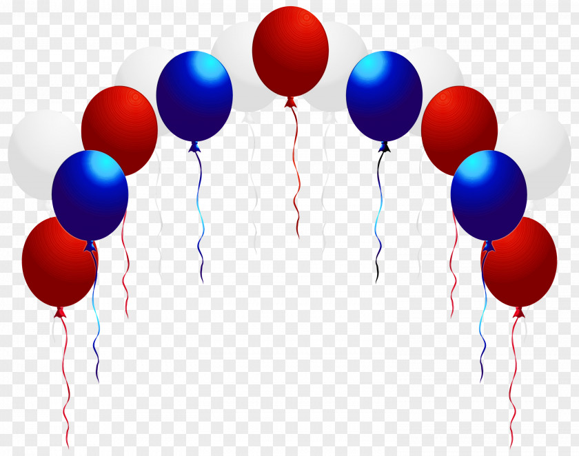 Red White & Blue Balloons Clip Art Image PNG