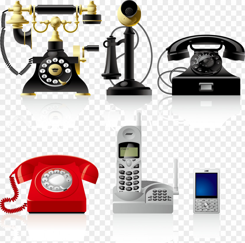 Vector Phone Telephone Call Mobile Switchboard Antique PNG