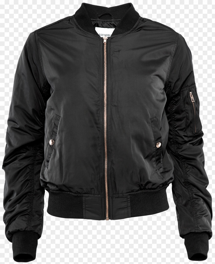 Bomber Leather Jacket Flight Outerwear Clothing PNG