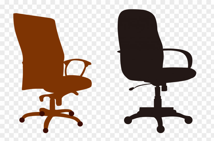 Brown Vector Office Chair Surabaya Table PNG