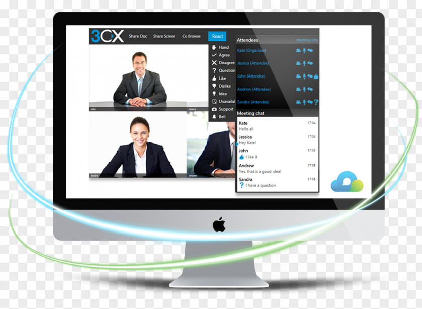 Business Computer Software 3CX Phone System Teleseminars Optivoice PNG