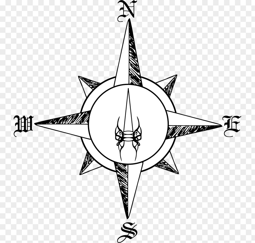 Free Compass Image North Cardinal Direction Rose Clip Art PNG