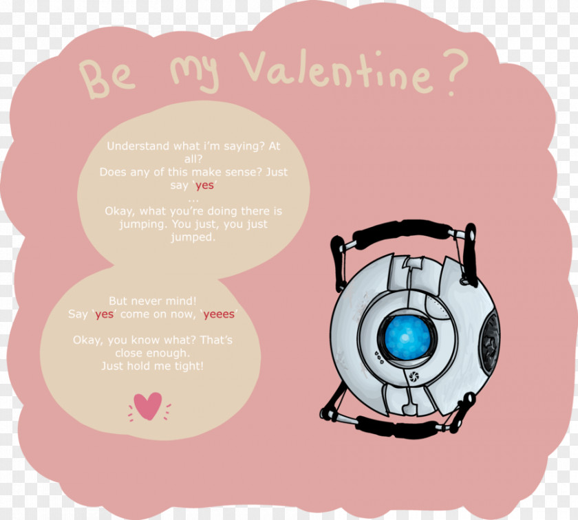 Portal 2 14 February Valentine's Day Wheatley PNG