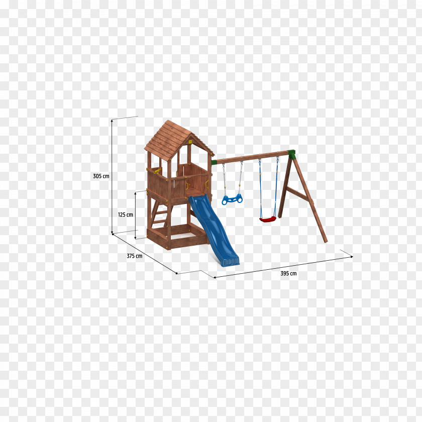 Wood Stain Playground Portico Swing PNG