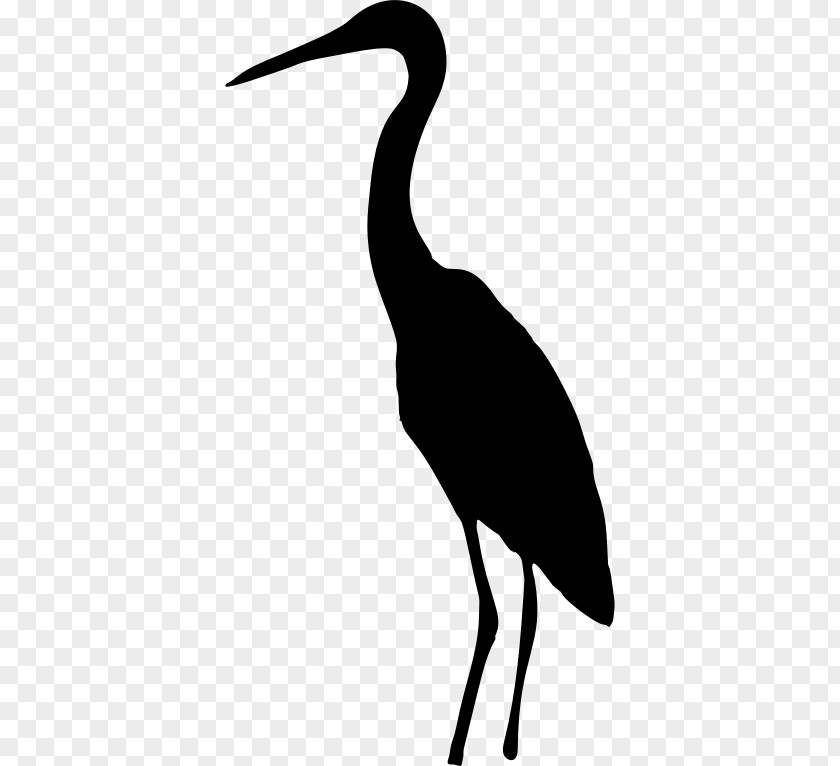 Cattle Egret Heron Crane Silhouette Bird Clip Art PNG