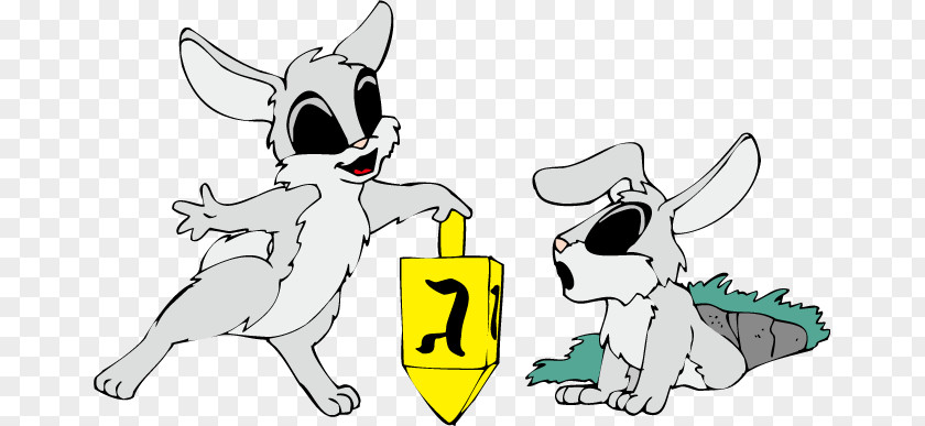 Grey Cartoon Rabbit Vector Coloring Book Hanukkah Dreidel Menorah Clip Art PNG