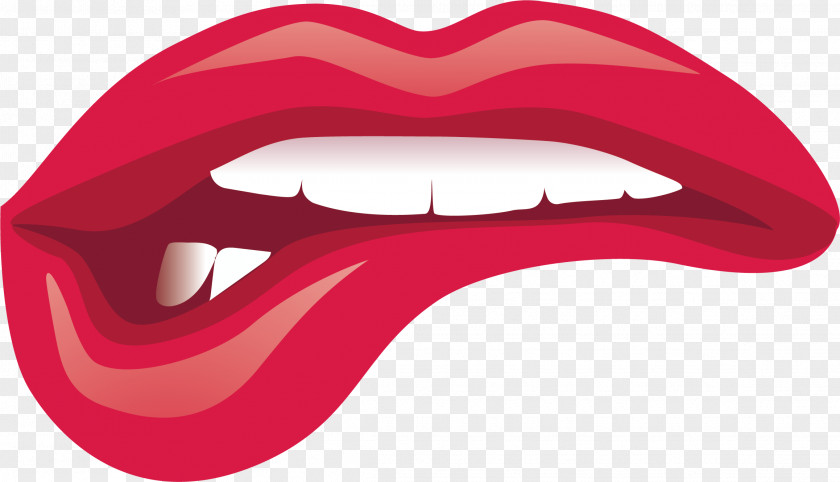 Pretty Cartoon Lips Lip Kiss PNG