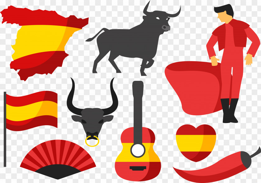 Tools For Bullfighting Spain Cattle Clip Art PNG