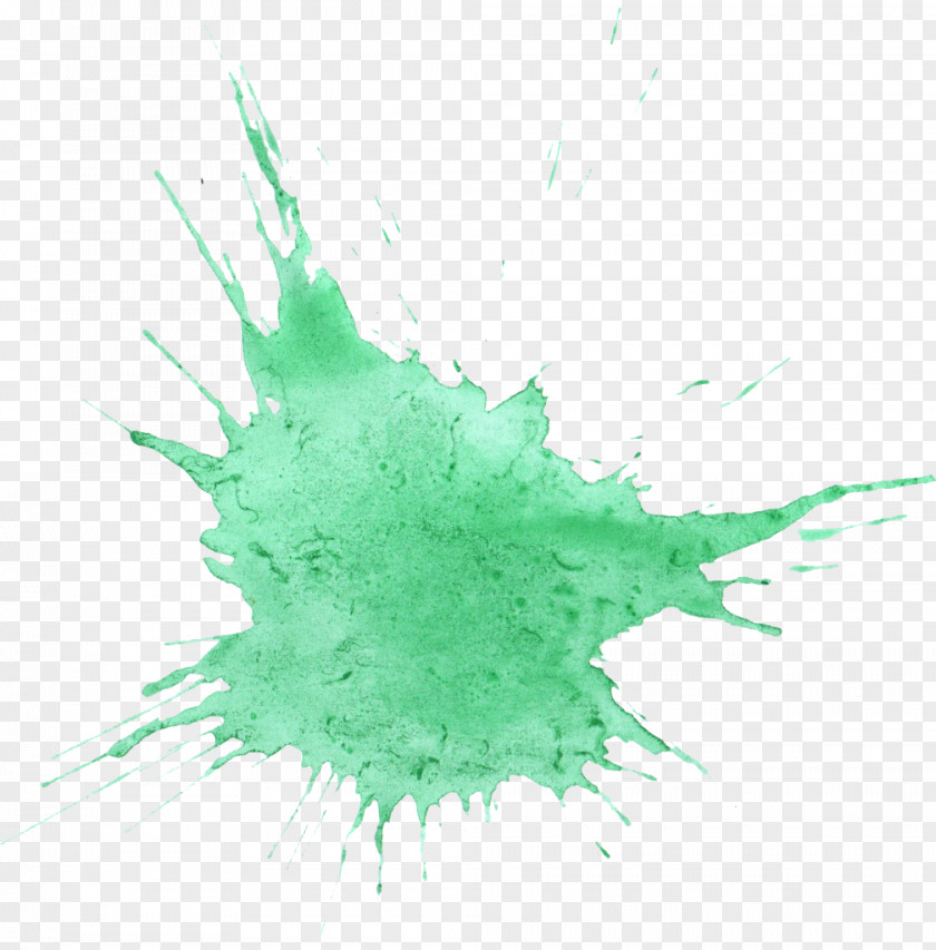 Watercolor Painting Green PNG